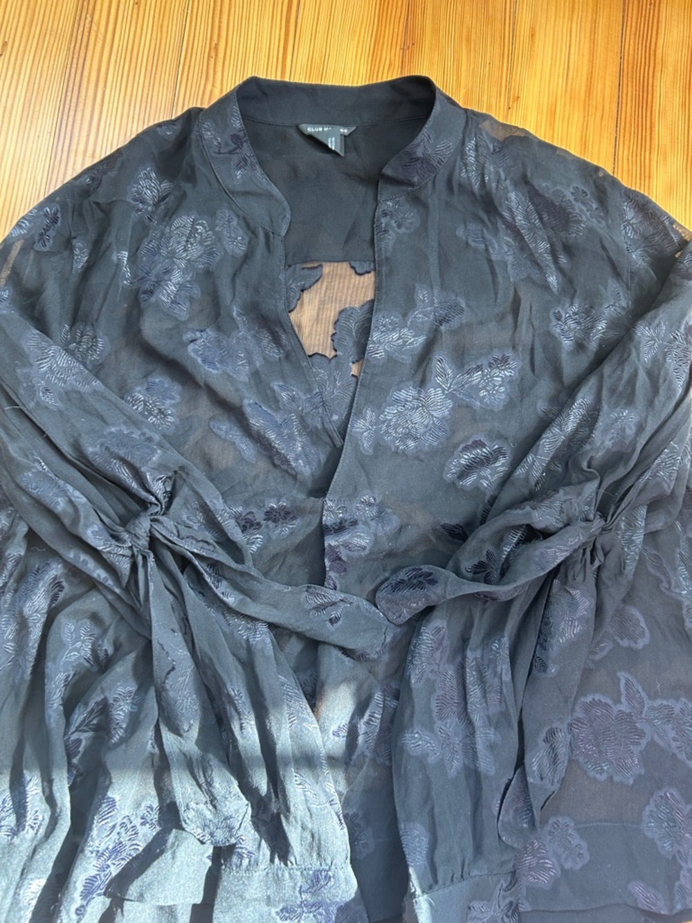 Club Monaco Floral Sheer top